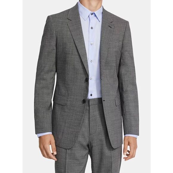 Theory Men’s Structured Blazer in Marled Stretch Wool 36R Slim Fit - Picture 1 of 13